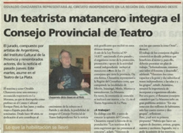 Un teatrista matancero integra el Consejo Provincial de Teatro